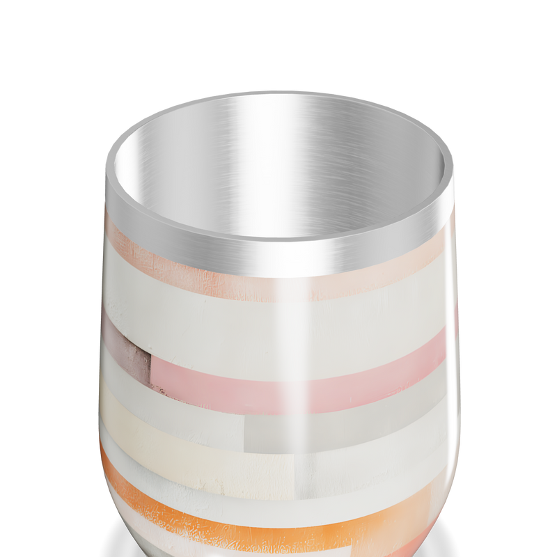 Copo Térmico Slim Listrado - Metal e Vidro