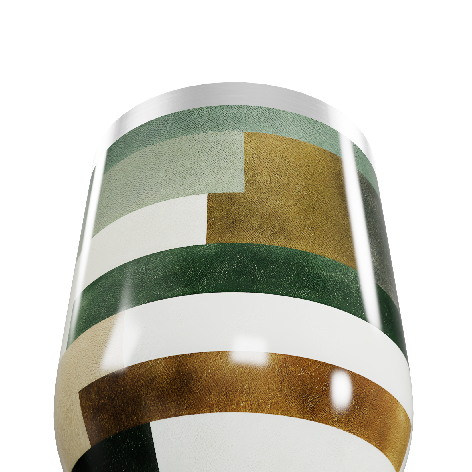 Copo Térmico Slim - Listras Verde e Marrom