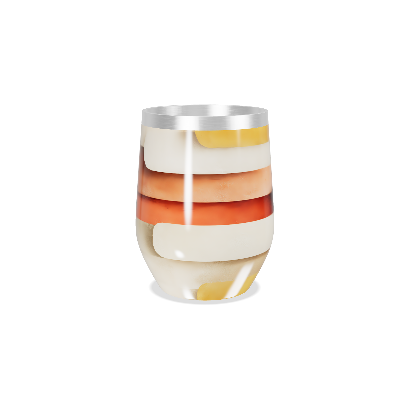 Copo Térmico Slim - Listrado Colorido Aço Inox