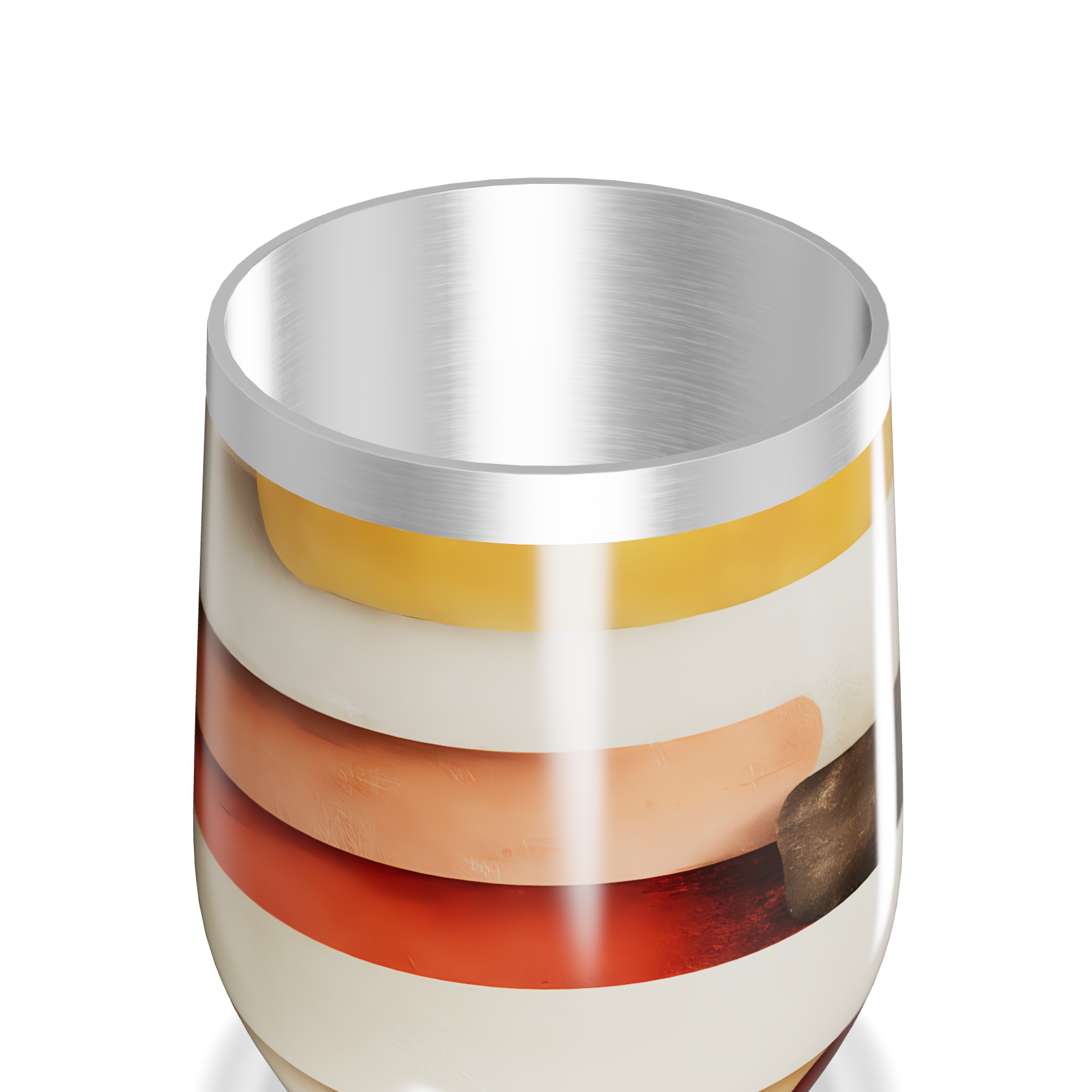 Copo Térmico Slim - Listrado Colorido Aço Inox