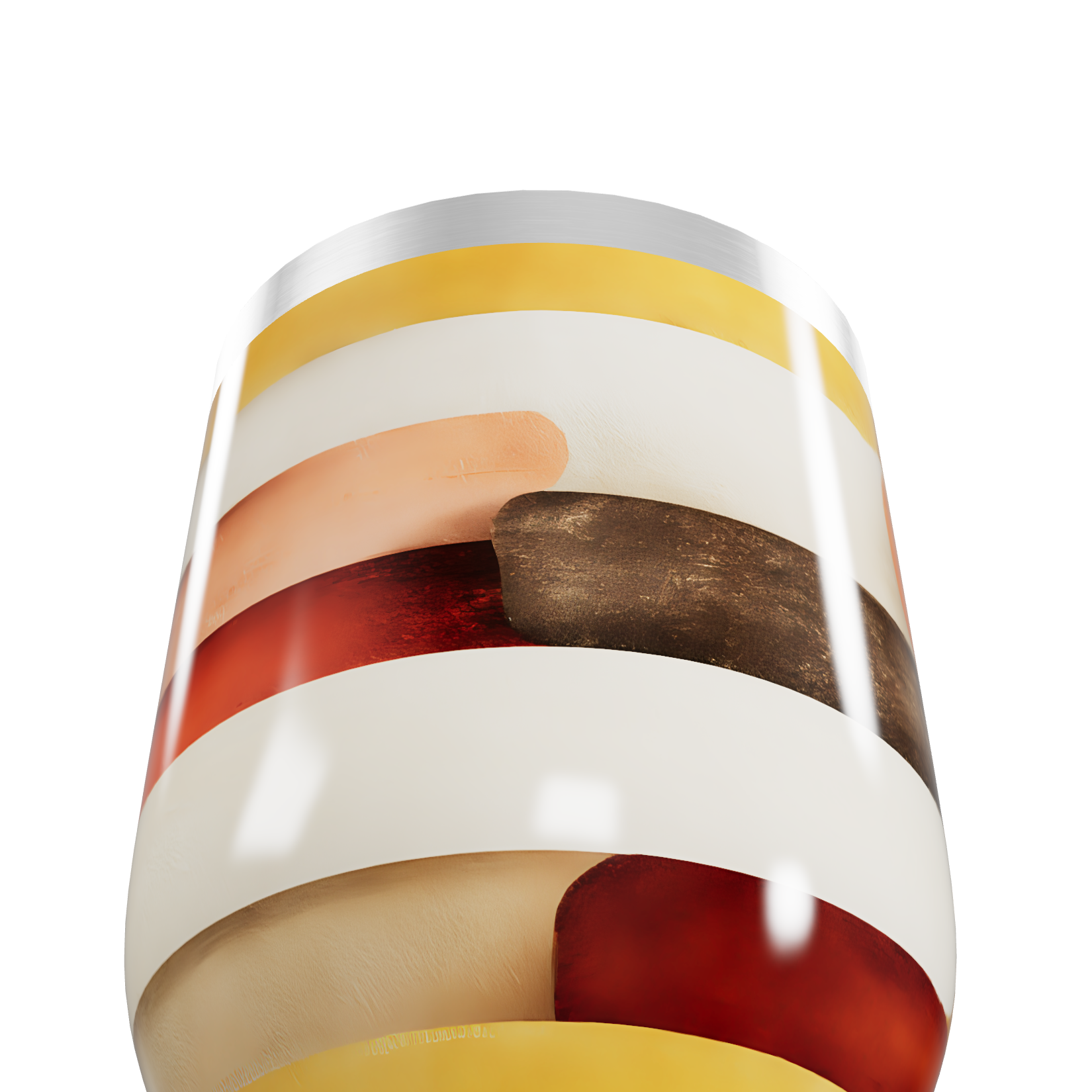 Copo Térmico Slim - Listrado Colorido Aço Inox