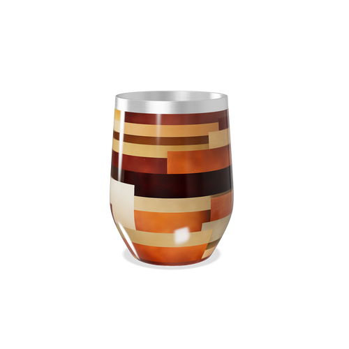 Copo Térmico Slim - Listras Coloridas Madeira