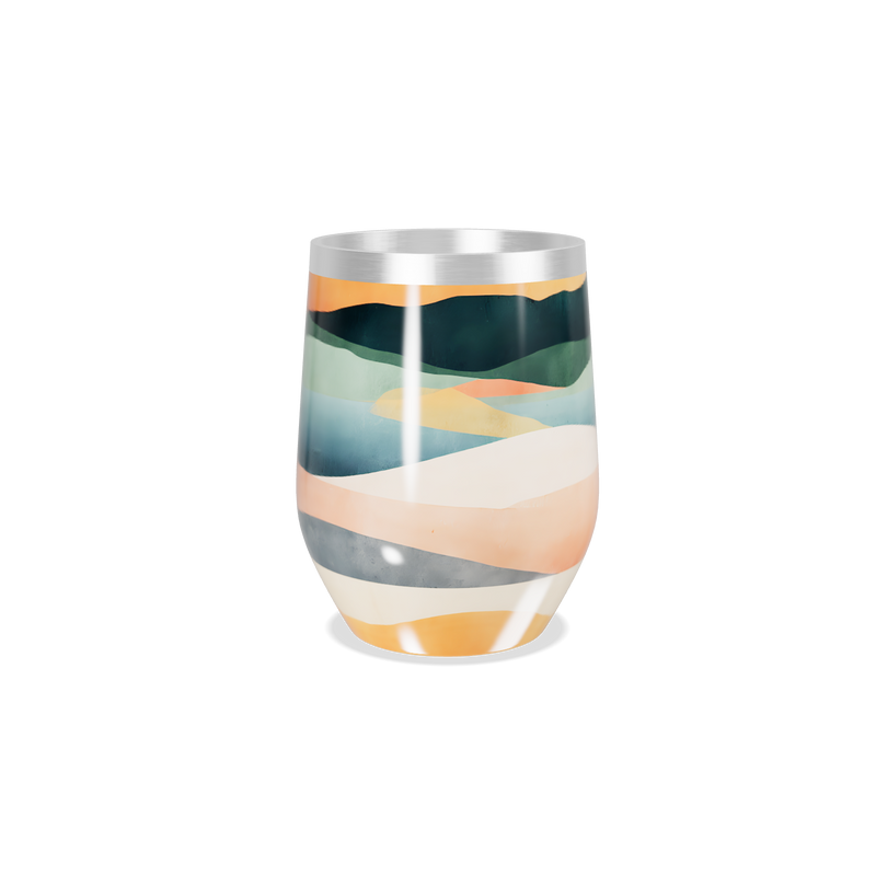 Copo Térmico Slim - Estampa Ondas Coloridas