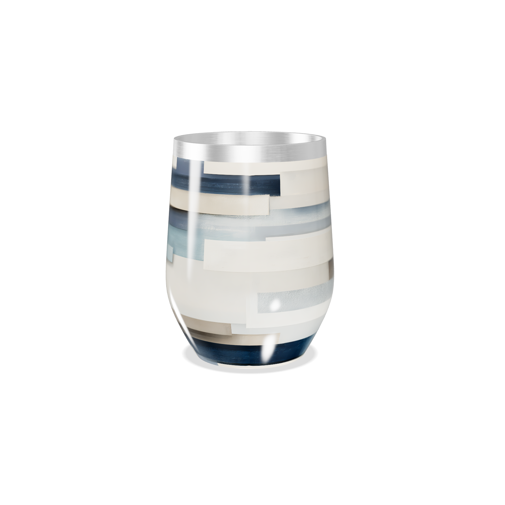 Copo Térmico Slim - Listras Coloridas Aço Inox