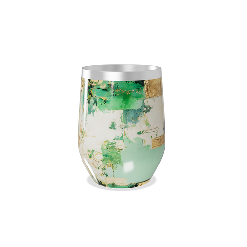 Copo Térmico Slim - Verde Abstrato Aço Inox