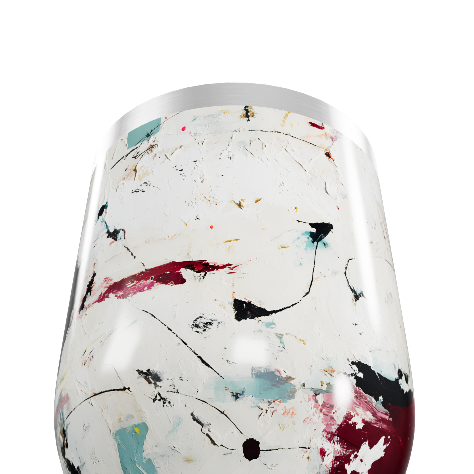 Copo Térmico Slim - Abstrato Colorido Aço Inox