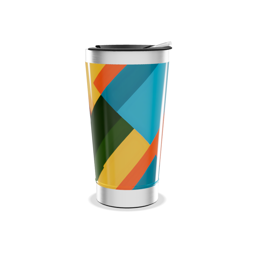 Copo Térmico - Estampa Colorida Geométrica