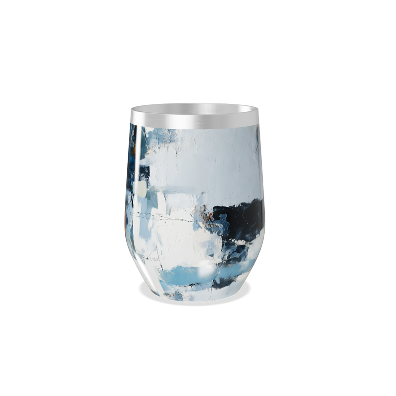 Copo Térmico Slim - Estampa Abstrata Azul