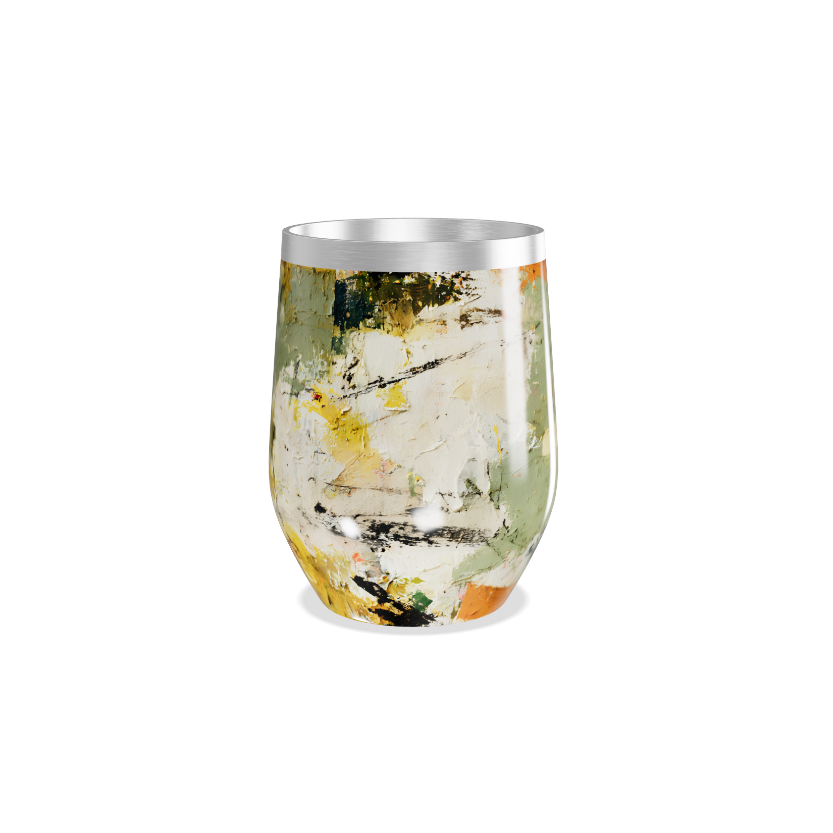 Copo Térmico Slim - Estampa Abstrata Colorida