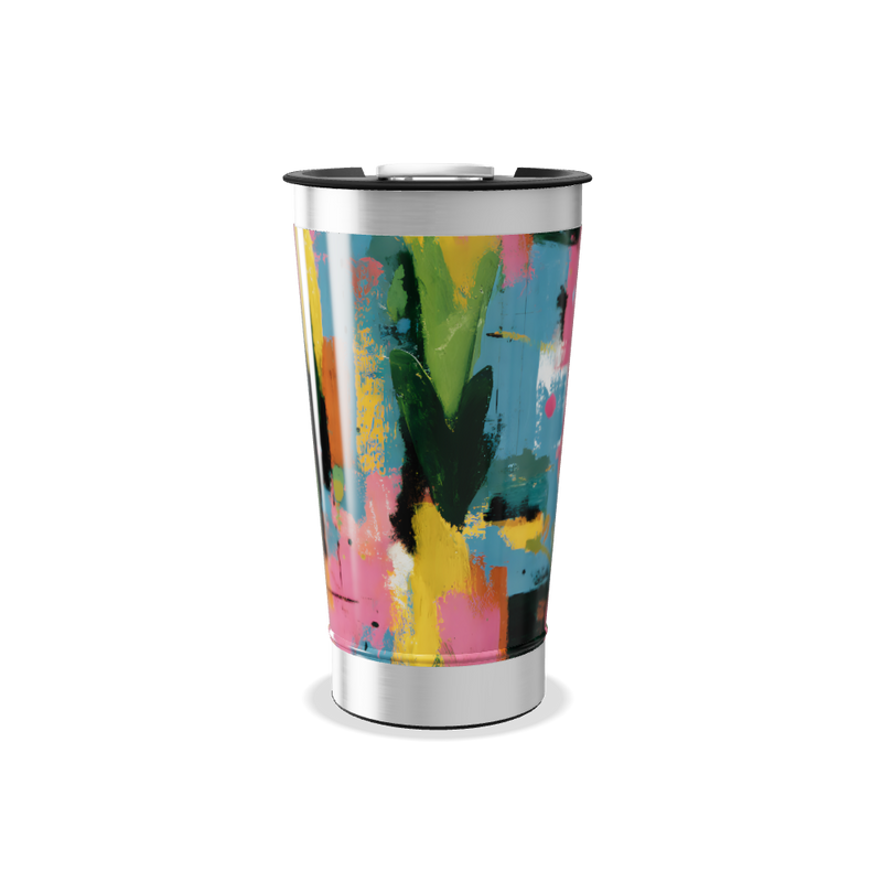 Copo Térmico - Estampa Abstrata Colorida