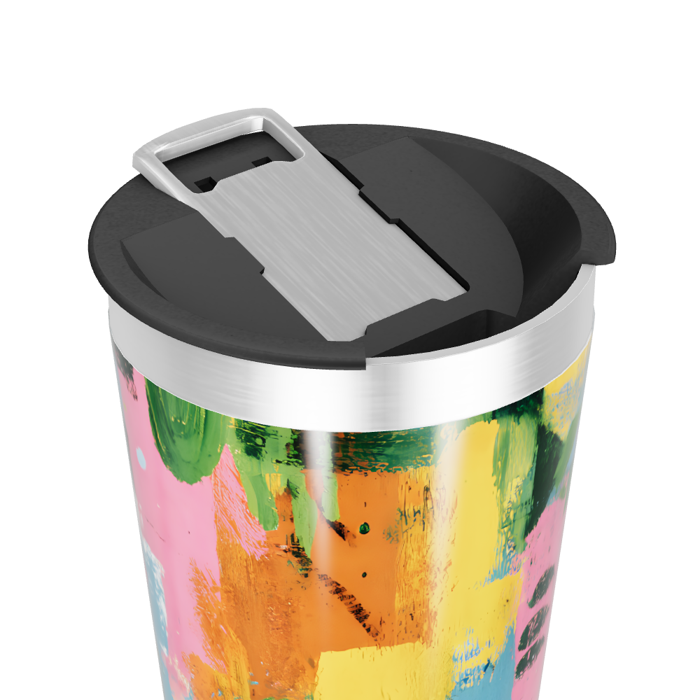 Copo Térmico - Estampa Abstrata Colorida