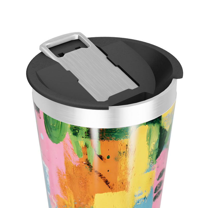 Copo Térmico - Estampa Abstrata Colorida