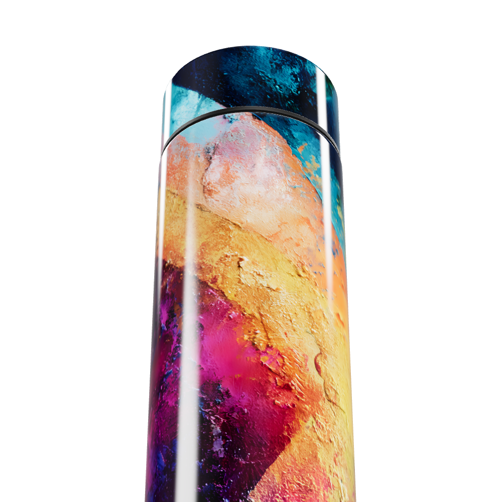 Garrafa Térmica Touch - Estampa Abstrata Colorida