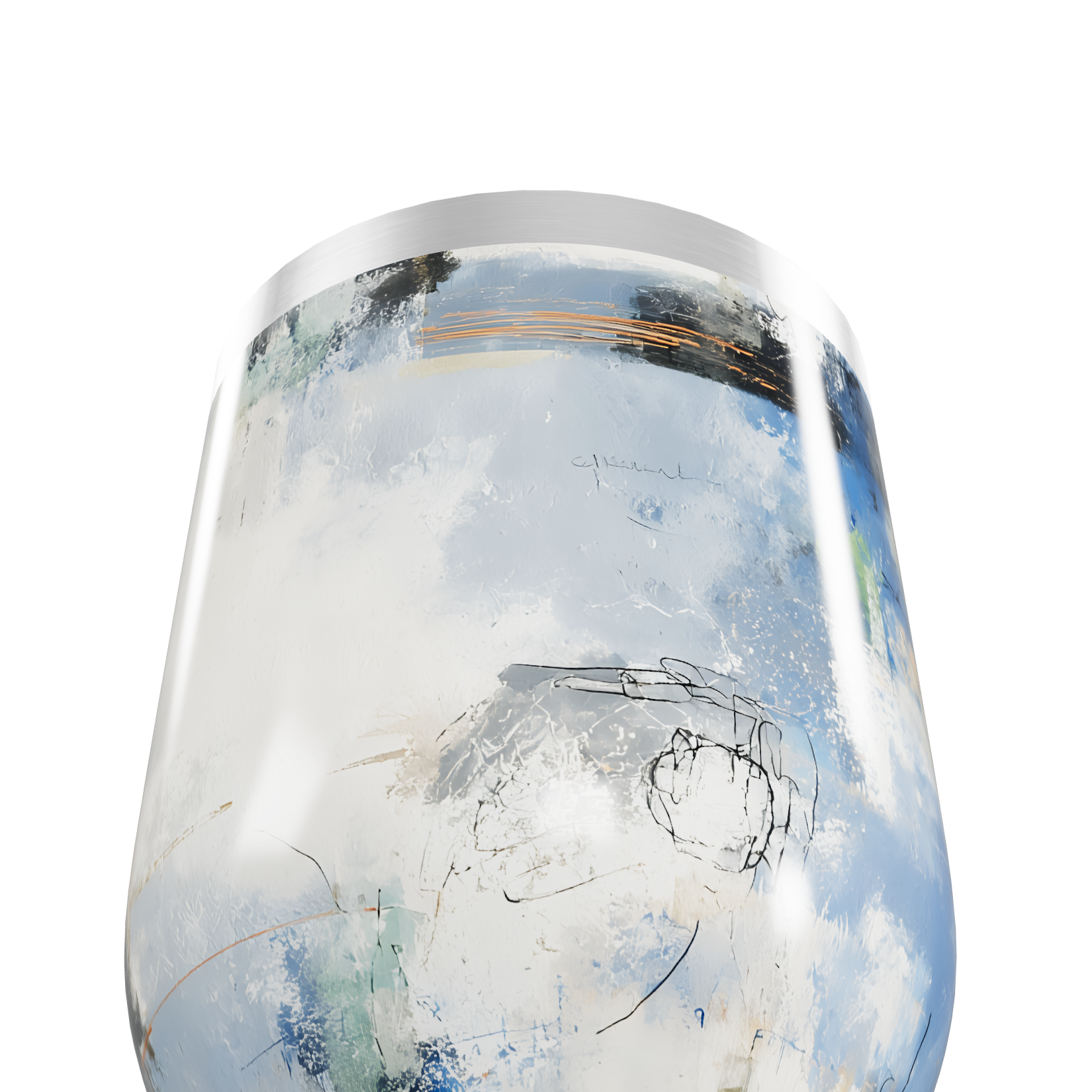 Copo Térmico Slim - Aço Inox Estampa Abstrata