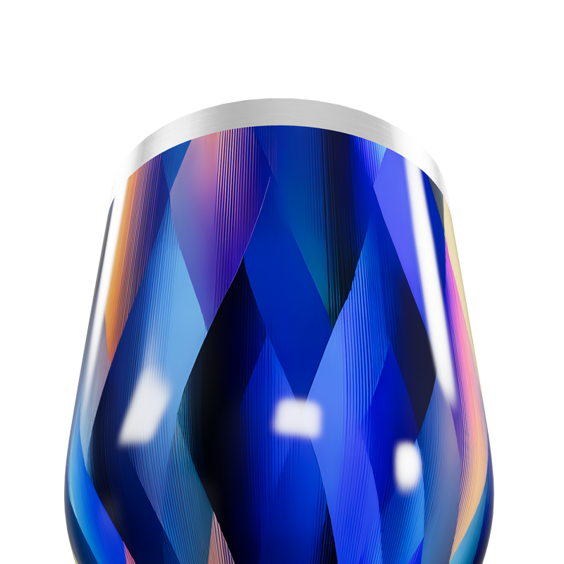 Copo Térmico Slim - Azul Geométrico Metalizado