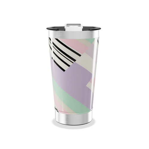 Copo Térmico - Estampado Listras Coloridas