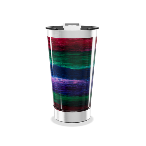 Copo Térmico - Listras Coloridas Aço Inox