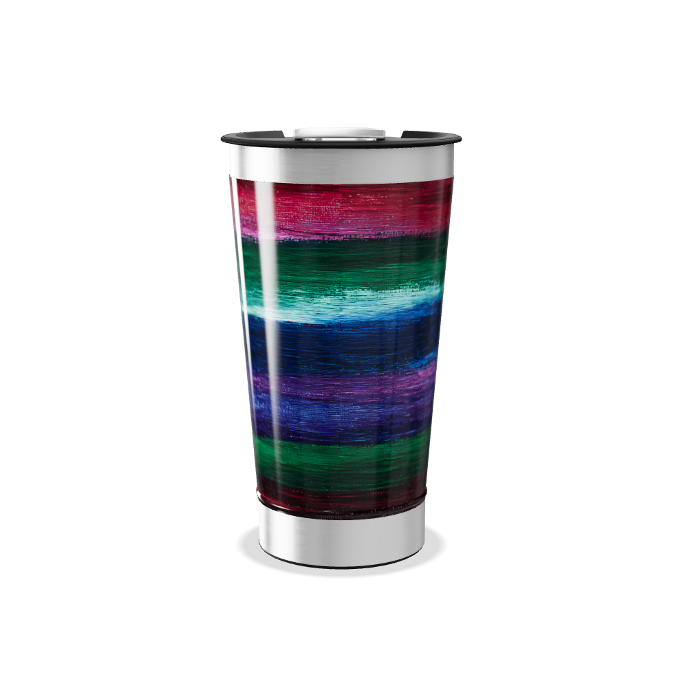 Copo Térmico - Listras Coloridas Aço Inox