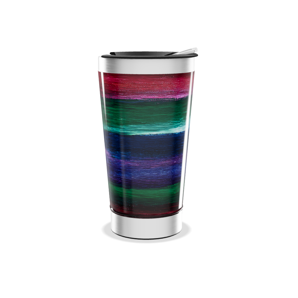 Copo Térmico - Listras Coloridas Aço Inox