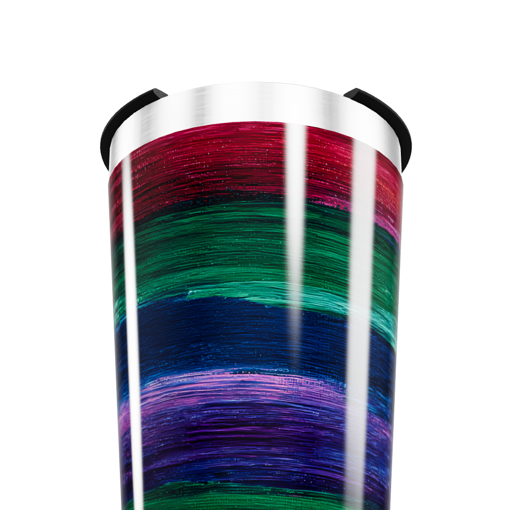 Copo Térmico - Listras Coloridas Aço Inox