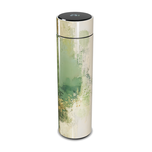 Garrafa Térmica Touch - Pintura Verde Abstrata