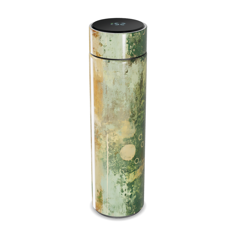 Garrafa Térmica Touch - Pintura Verde Abstrata