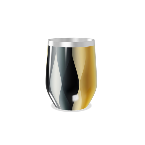 Copo Térmico Slim - Metalizado Preto Dourado