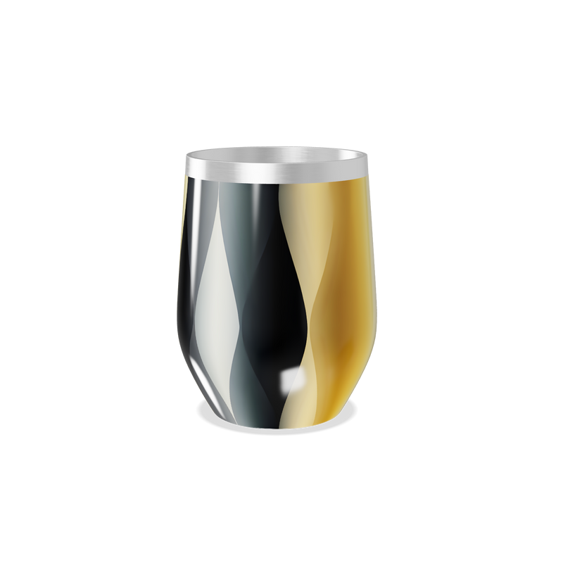 Copo Térmico Slim - Metalizado Preto Dourado