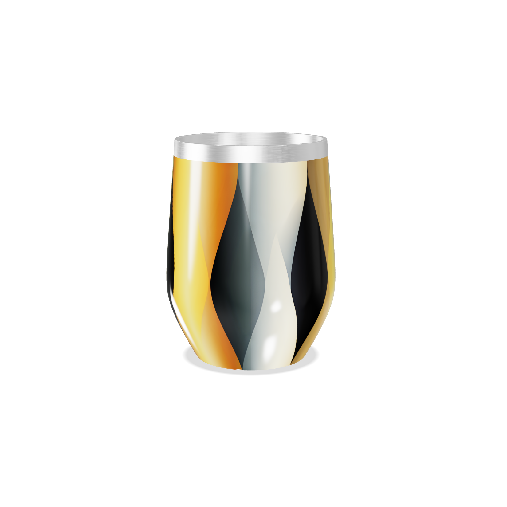 Copo Térmico Slim - Metalizado Preto Dourado