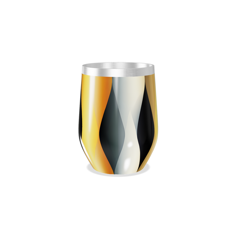 Copo Térmico Slim - Metalizado Preto Dourado