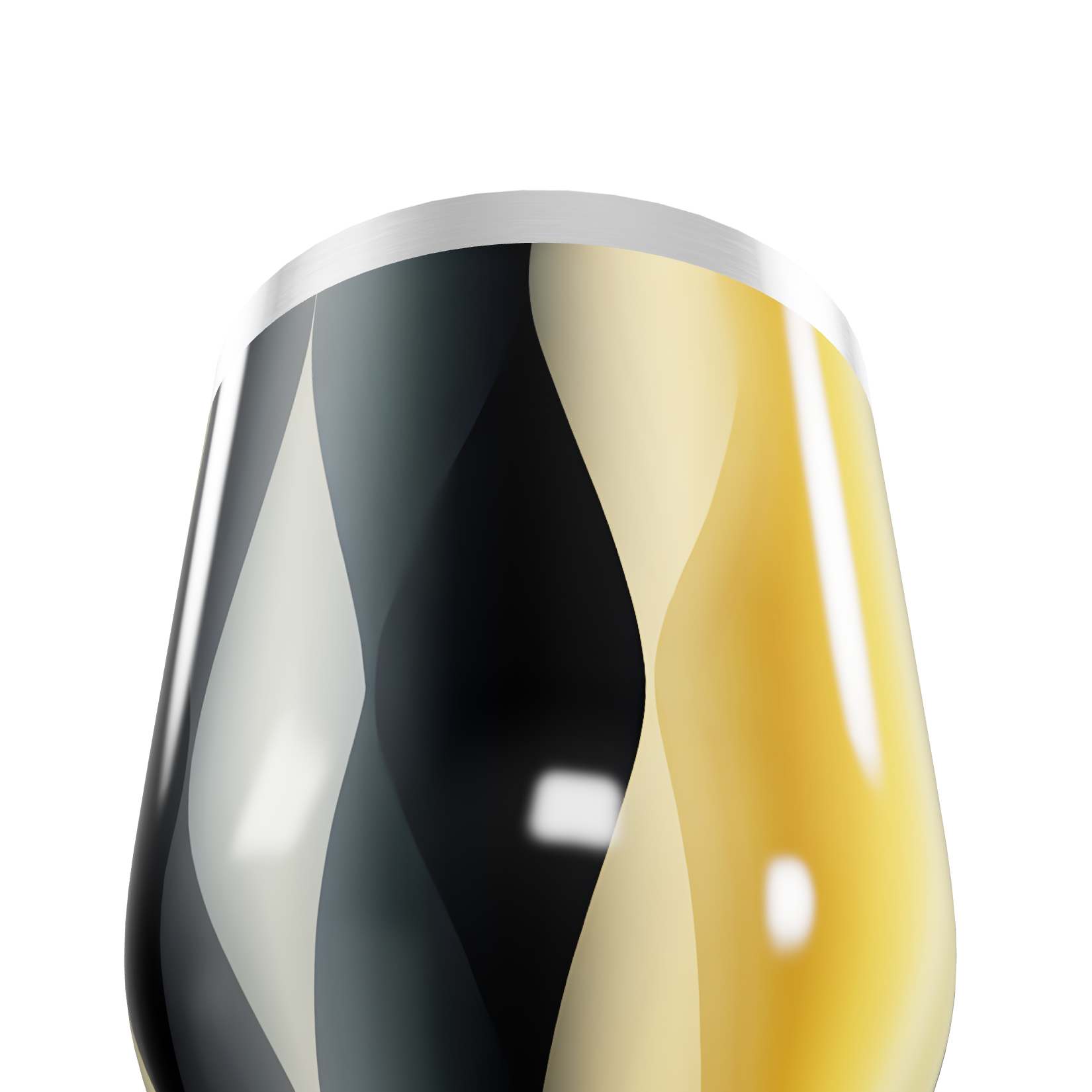 Copo Térmico Slim - Metalizado Preto Dourado