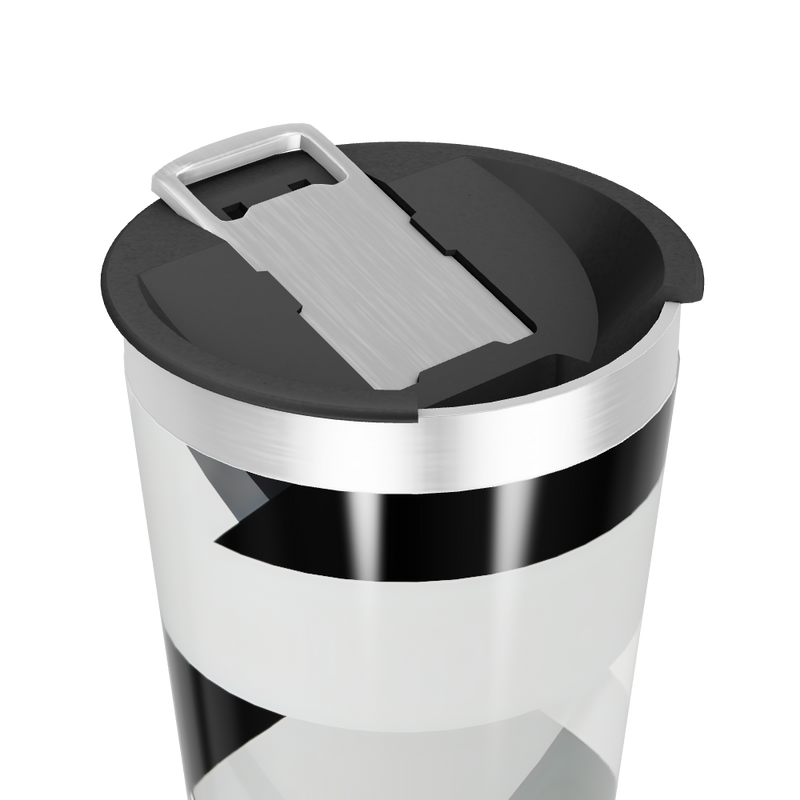 Copo Térmico - Preto Inox com Tampa