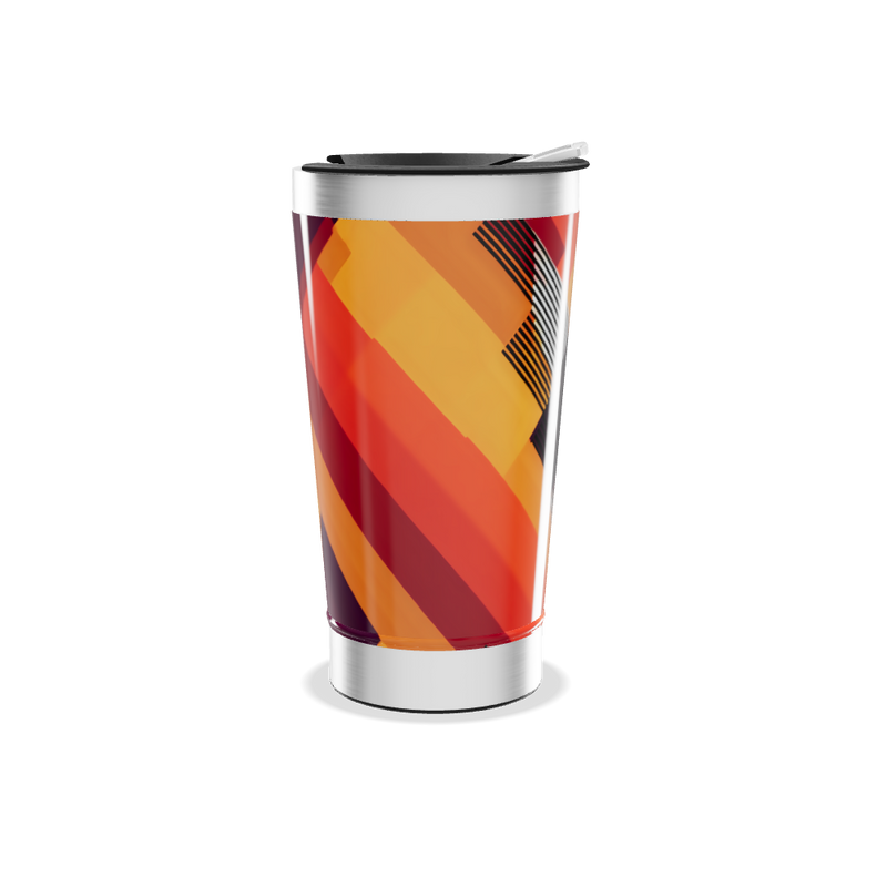 Copo Térmico - Estampa geométrica colorida