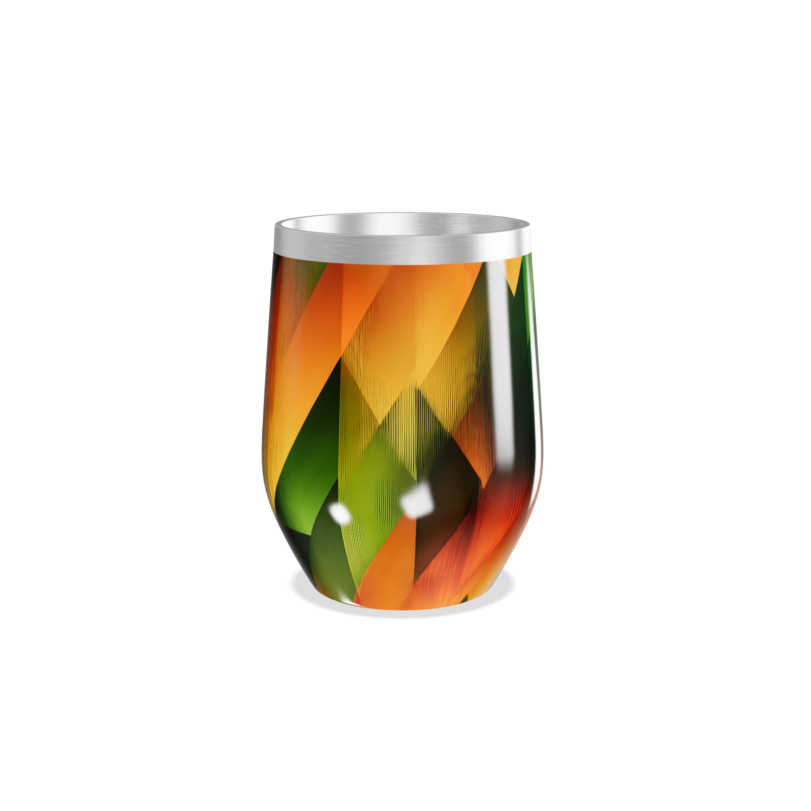 Copo Térmico Slim - Estampa Geométrica Colorida