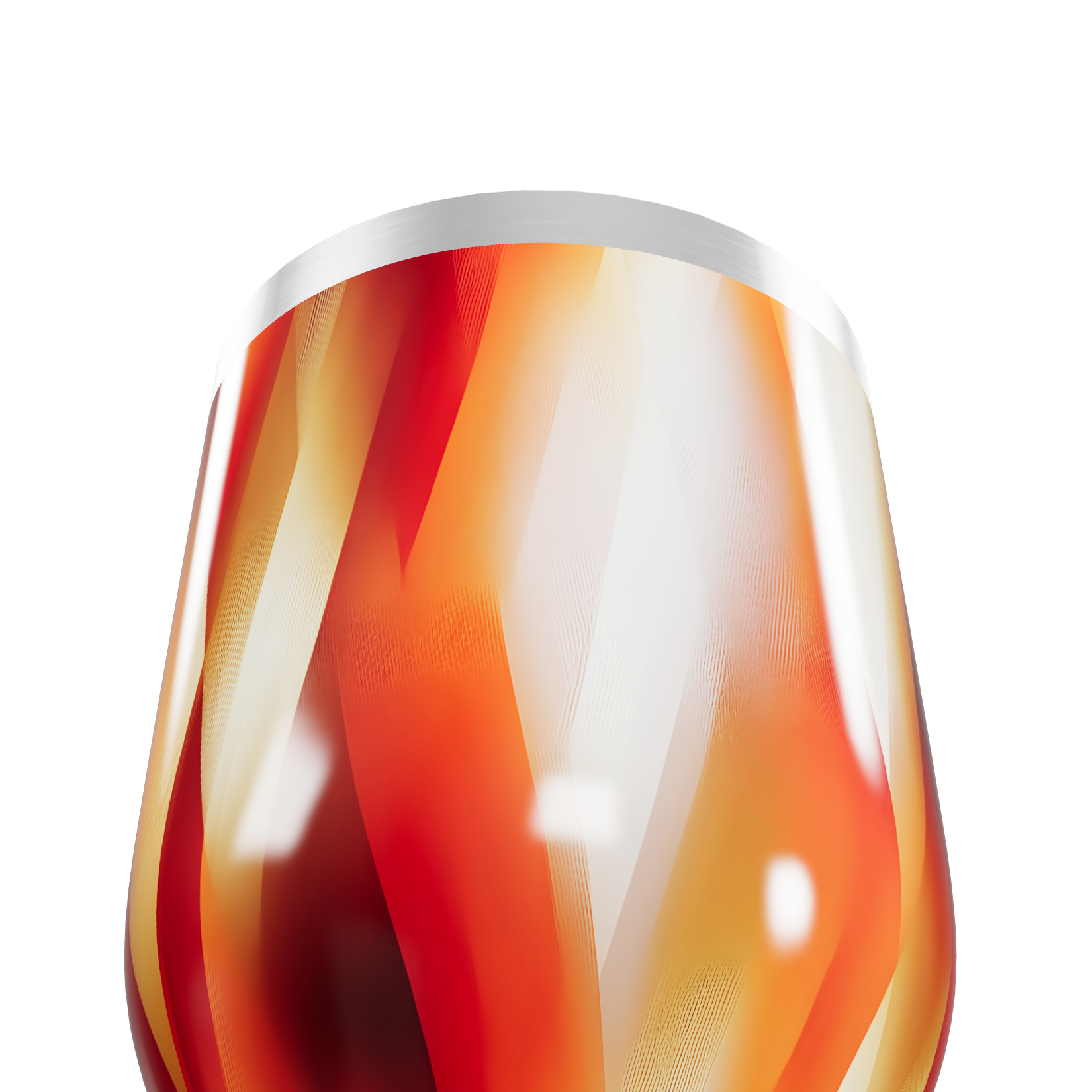 Copo Térmico Slim - Estampa Laranja Aço Inox