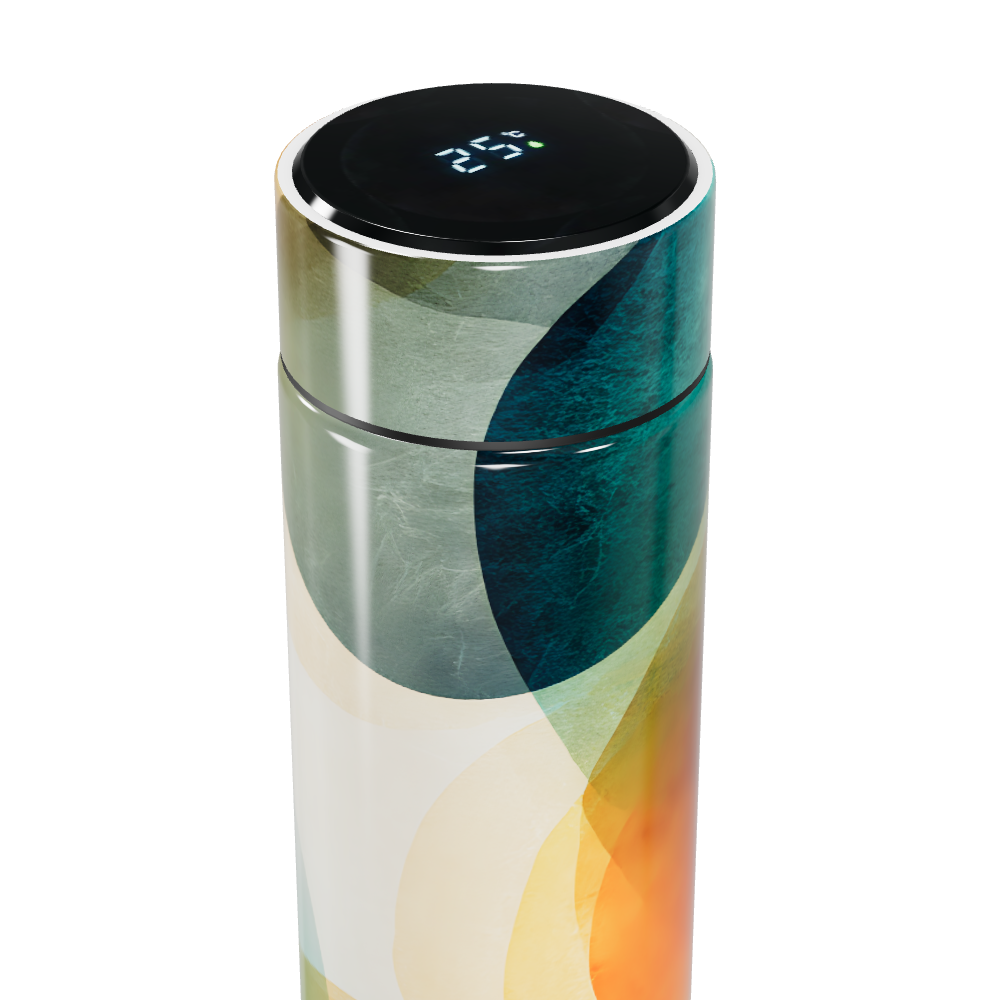 Garrafa Térmica Touch - Estampa Colorida Abstrata