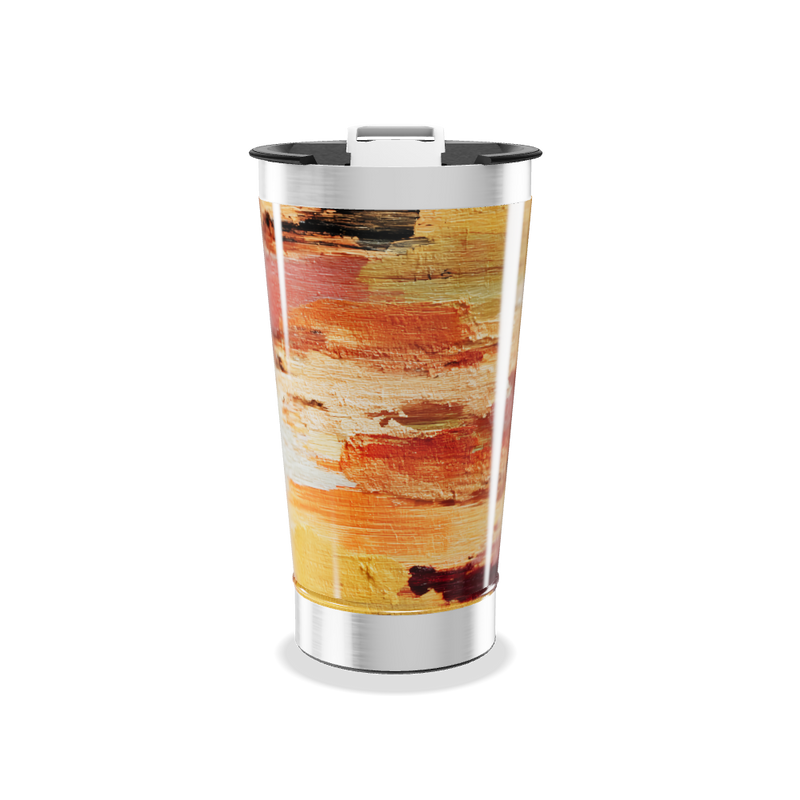 Copo Térmico - Pintura Abstrata Colorida