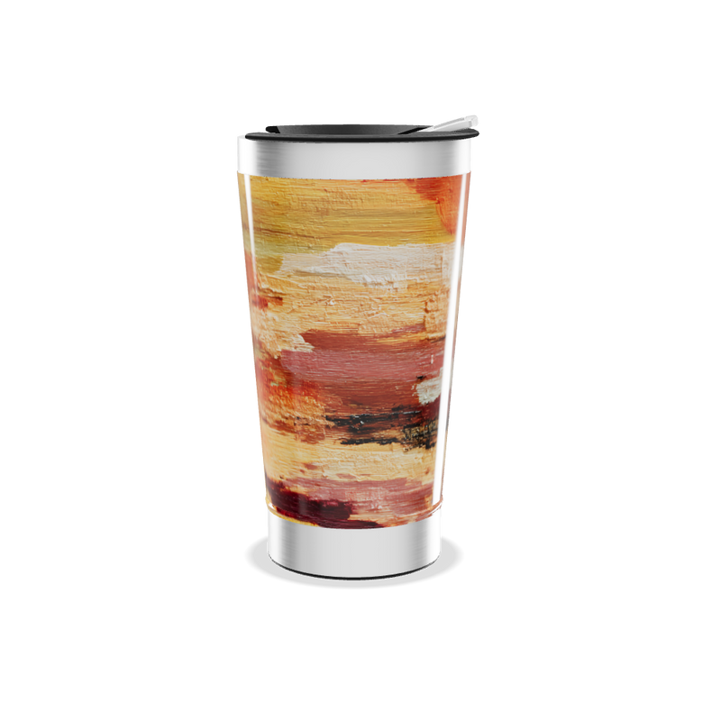Copo Térmico - Pintura Abstrata Colorida