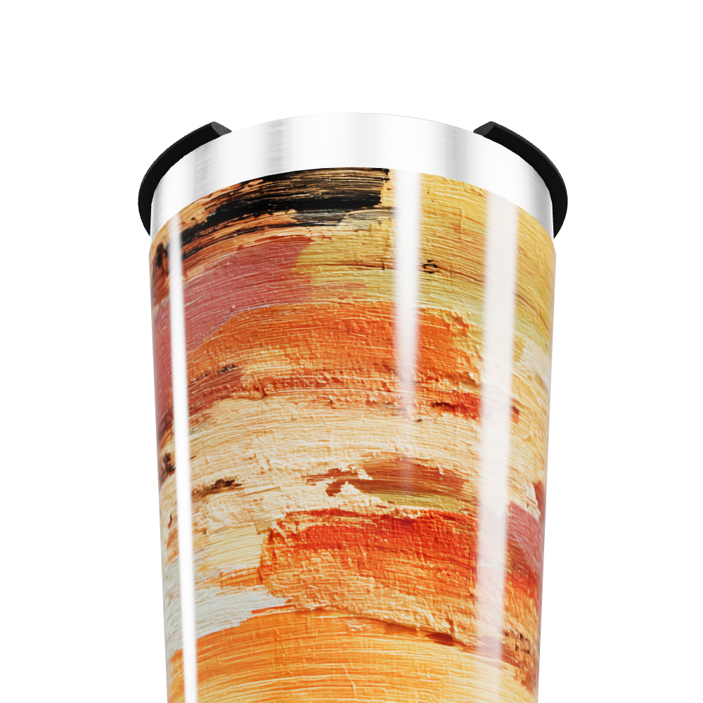 Copo Térmico - Pintura Abstrata Colorida