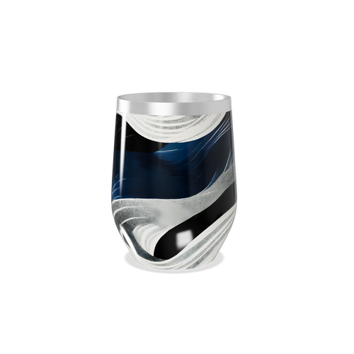 Copo Térmico Slim - Preto e Branco Marmorizado