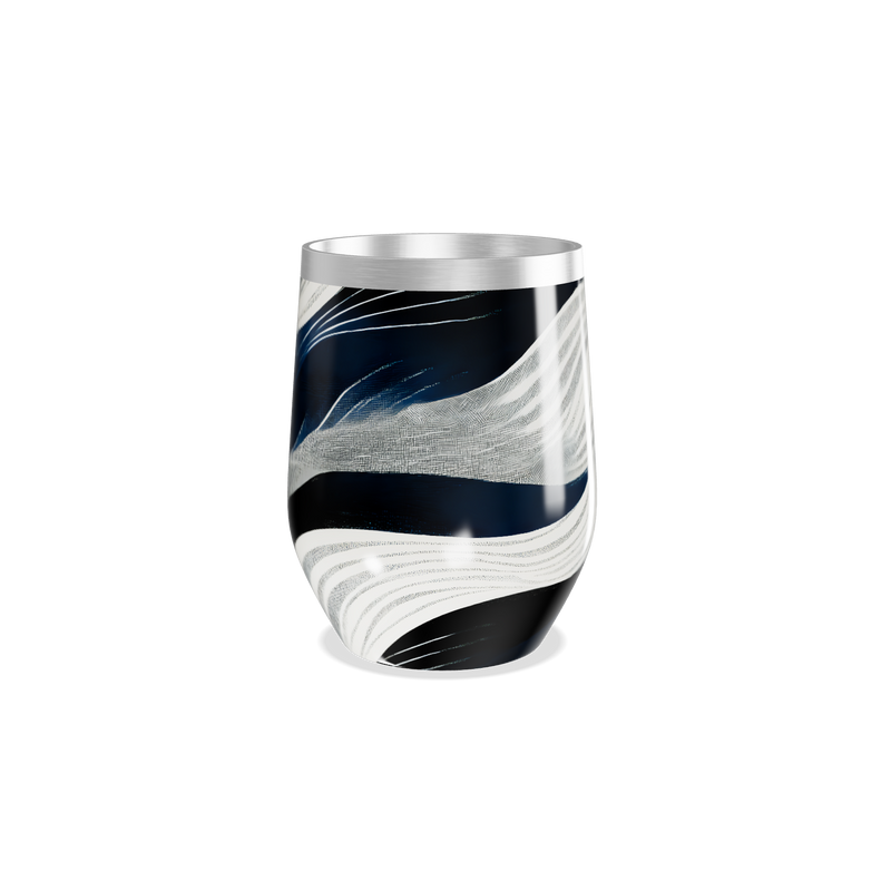 Copo Térmico Slim - Preto e Branco Marmorizado