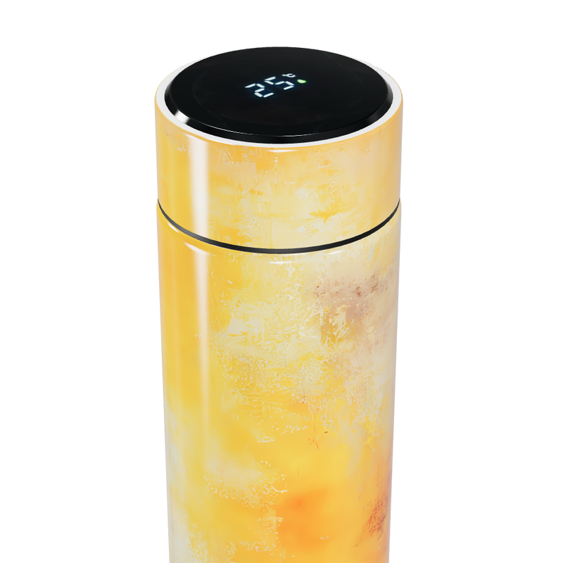 Garrafa Térmica Touch - Amarela com Display Digital