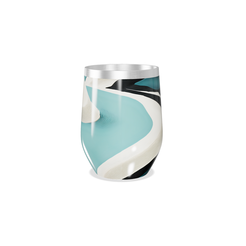 Copo Térmico Slim - Azul com Faixa Decorativa