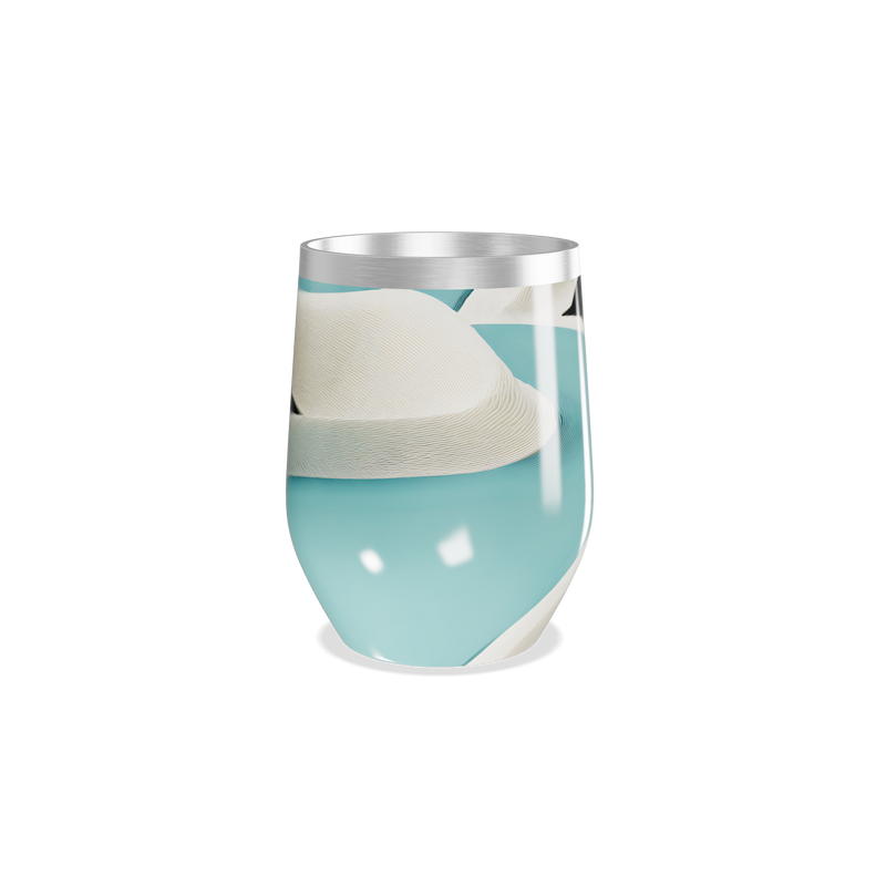 Copo Térmico Slim - Azul com Faixa Decorativa