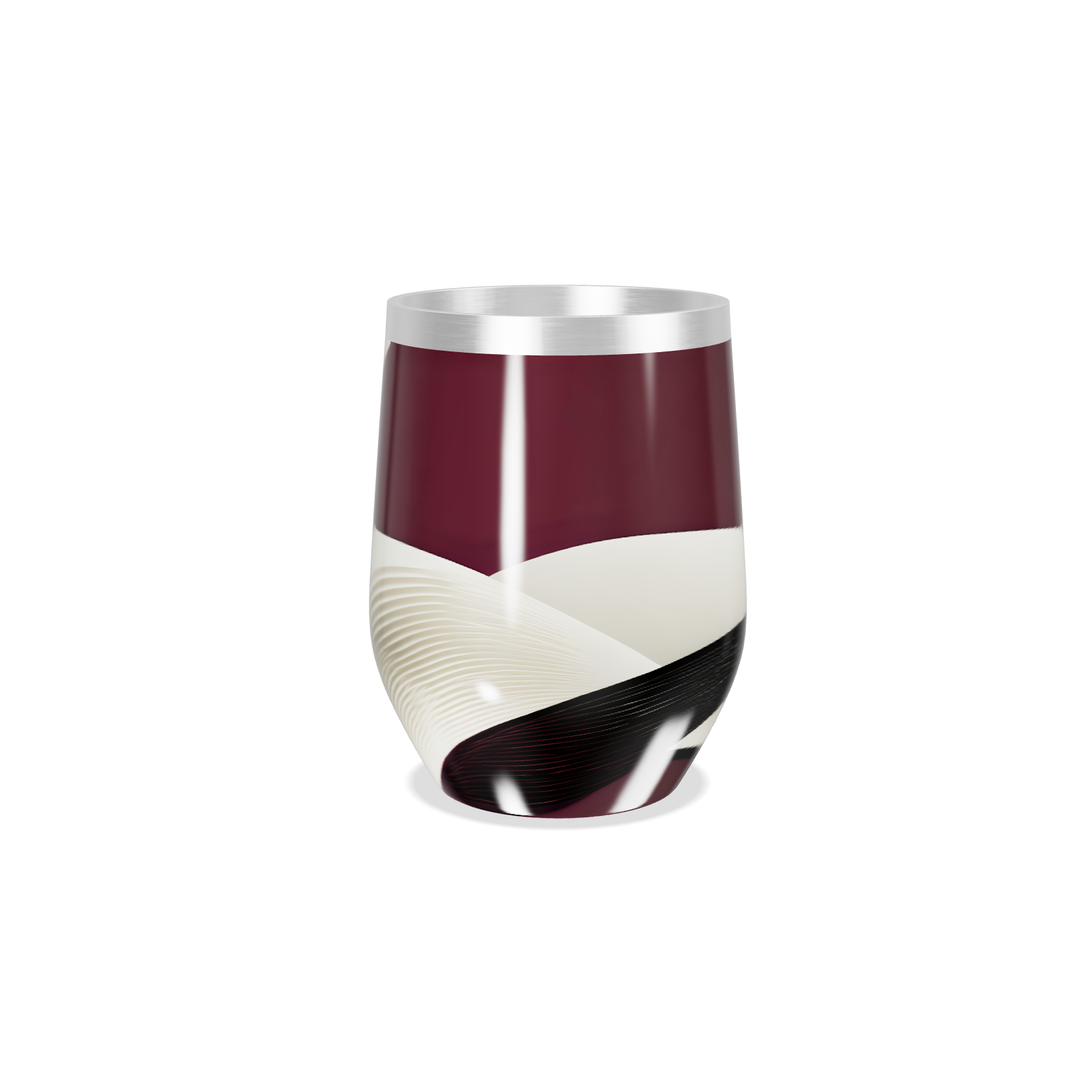 Copo Térmico Slim - Listras Vinho e Preto