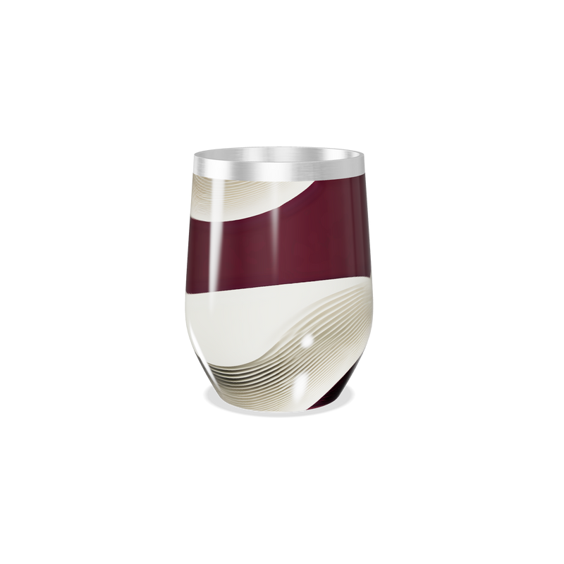 Copo Térmico Slim - Listras Vinho e Preto