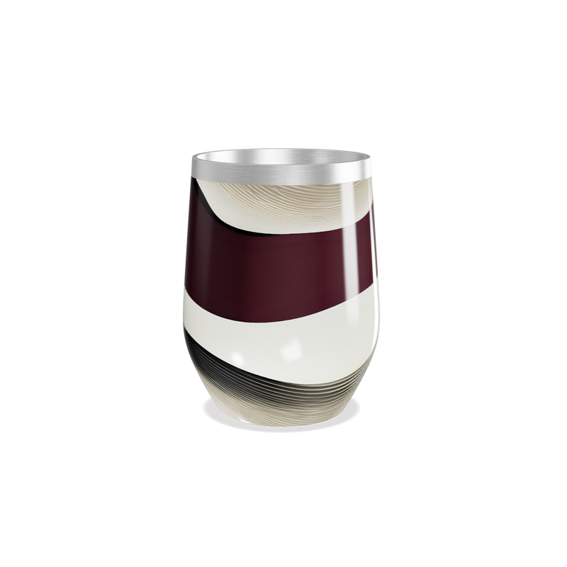 Copo Térmico Slim - Listras Vinho e Preto