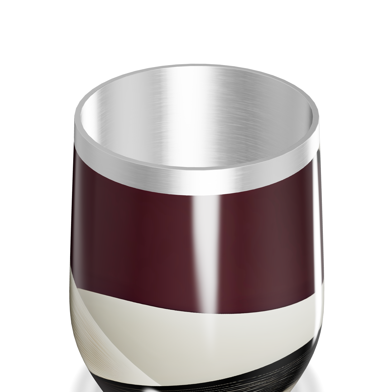 Copo Térmico Slim - Listras Vinho e Preto