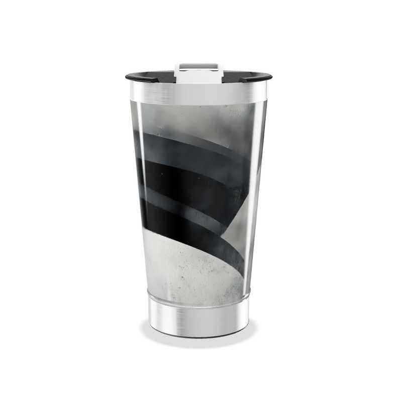 Copo Térmico - Preto Listrado Aço Inox