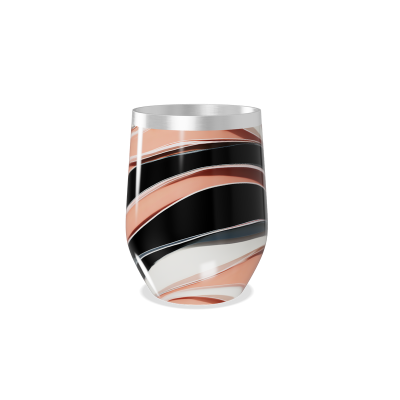 Copo Térmico Slim - Listras Preto e Branco